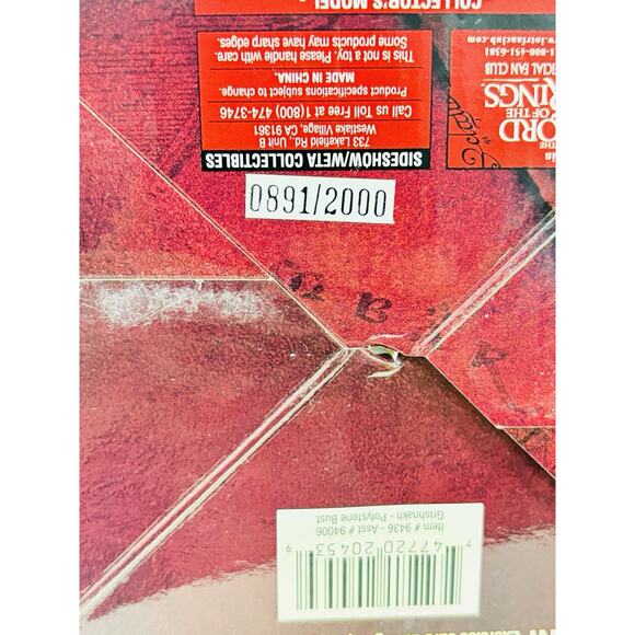 Sideshow Weta Grishnakh 1:4 Bust Lord of the Rings Two Towers LOTR 0891/2000 New - Picture 9 of 9